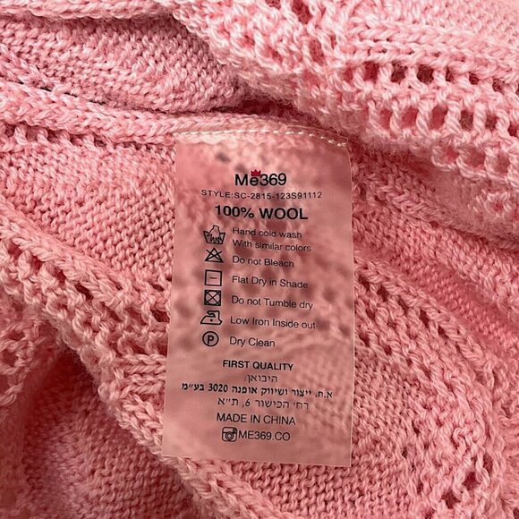 Me369 Poppy V-Neck Pink Knitted Shirt Size XS / S V Neck Here Comes The Sun - Picture 9 of 9